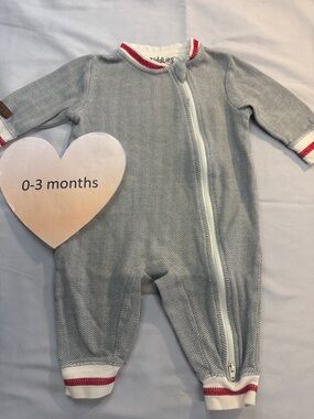 Juddlies - Kids One Piece in Gray and Red Romper/Sleeper